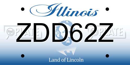 ZDD62Z Illinois License Plate