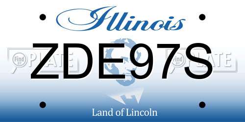 ZDE97S Illinois License Plate