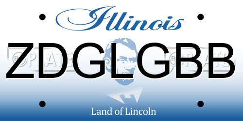 ZDGLGBB Illinois License Plate