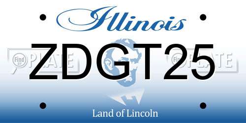 ZDGT25 Illinois License Plate