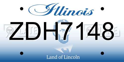 ZDH7148 Illinois License Plate