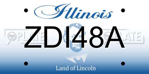 ZDI48A Illinois License Plate