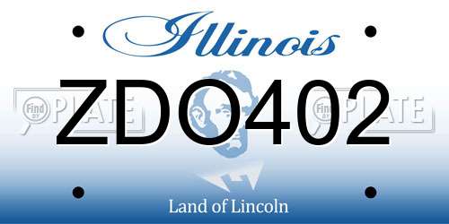 ZDO402 Illinois License Plate
