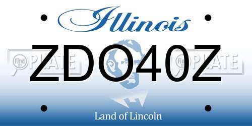 ZDO40Z Illinois License Plate