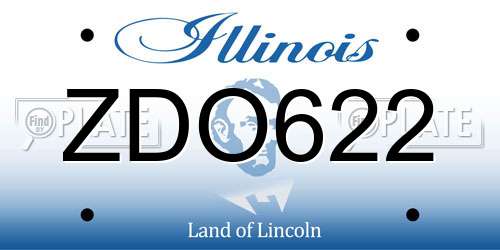 ZDO622 Illinois License Plate