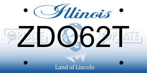 ZDO62T Illinois License Plate