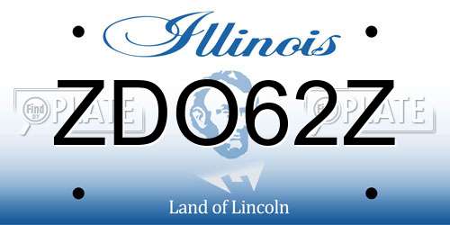 ZDO62Z Illinois License Plate