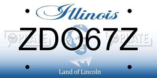 ZDO67Z Illinois License Plate