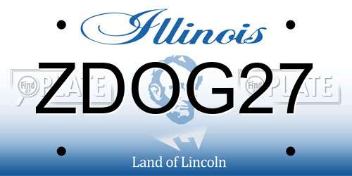 ZDOG27 Illinois License Plate