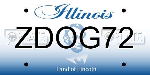 ZDOG72 Illinois License Plate