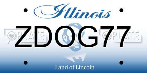 ZDOG77 Illinois License Plate