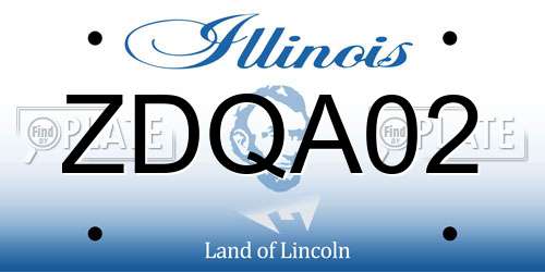 ZDQA02 Illinois License Plate