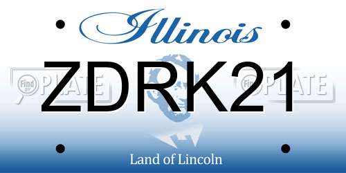 ZDRK21 Illinois License Plate