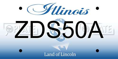 ZDS50A Illinois License Plate