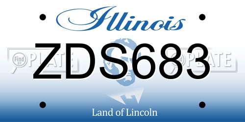 ZDS683 Illinois License Plate