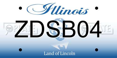 ZDSB04 Illinois License Plate