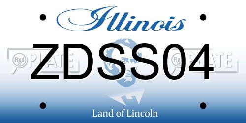 ZDSS04 Illinois License Plate