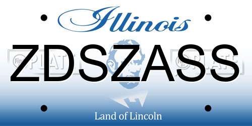 ZDSZASS Illinois License Plate