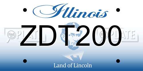 ZDT200 Illinois License Plate