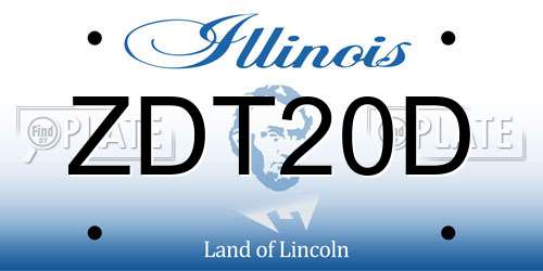 ZDT20D Illinois License Plate