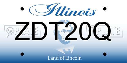 ZDT20Q Illinois License Plate