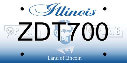 ZDT700 Illinois License Plate
