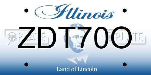 ZDT70O Illinois License Plate