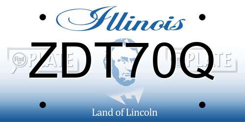 ZDT70Q Illinois License Plate