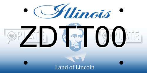 ZDTT00 Illinois License Plate