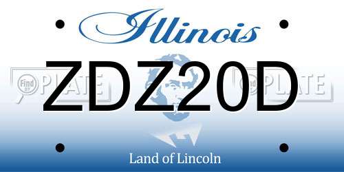 ZDZ20D Illinois License Plate