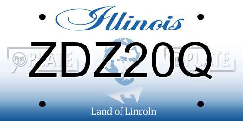 ZDZ20Q Illinois License Plate