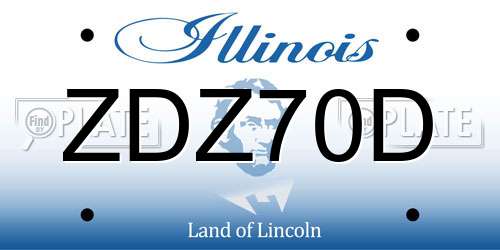 ZDZ70D Illinois License Plate