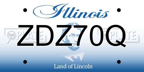 ZDZ70Q Illinois License Plate