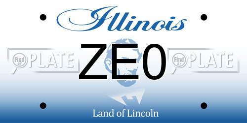 ZE0 Illinois License Plate