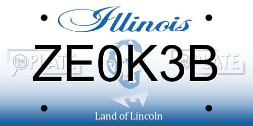 ZE0K3B Illinois License Plate