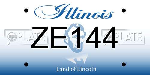 ZE144 Illinois License Plate