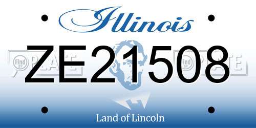 ZE21508 Illinois License Plate