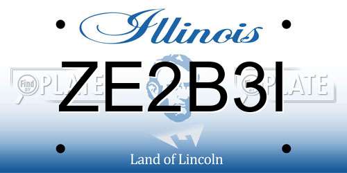 ZE2B3I Illinois License Plate