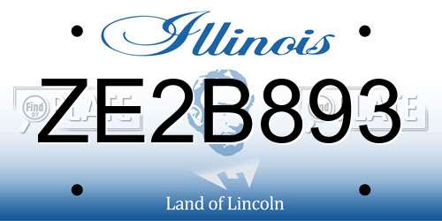 ZE2B893 Illinois License Plate