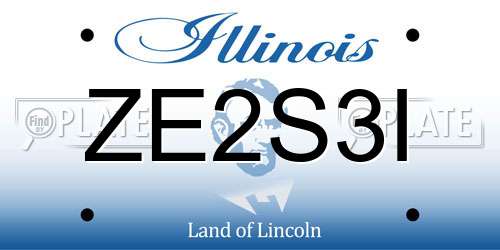 ZE2S3I Illinois License Plate