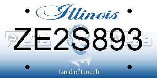 ZE2S893 Illinois License Plate