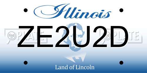 ZE2U2D Illinois License Plate