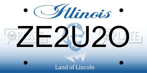 ZE2U2O Illinois License Plate
