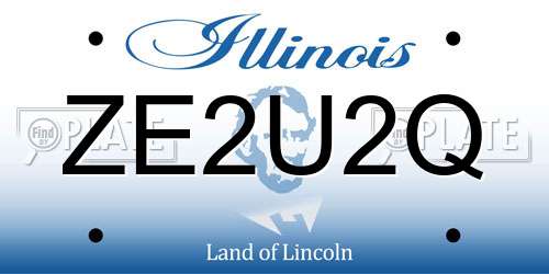ZE2U2Q Illinois License Plate