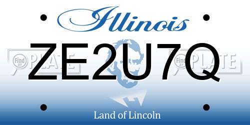 ZE2U7Q Illinois License Plate