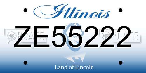 ZE55222 Illinois License Plate