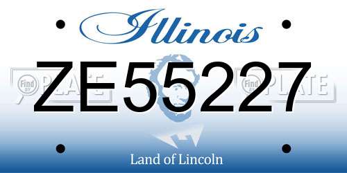 ZE55227 Illinois License Plate