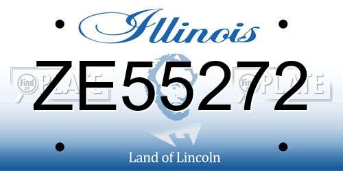 ZE55272 Illinois License Plate