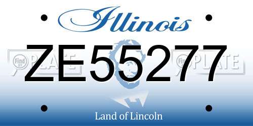 ZE55277 Illinois License Plate