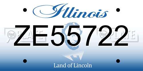 ZE55722 Illinois License Plate